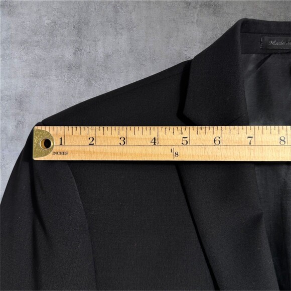 CALVIN KLEIN Men's Blazer 40L Sport Coat Two Button Jacket Black Stretch Wool - Picture 6 of 14